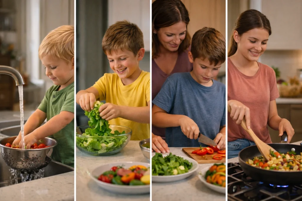 Age-Appropriate Ways Kids Can Help with Food