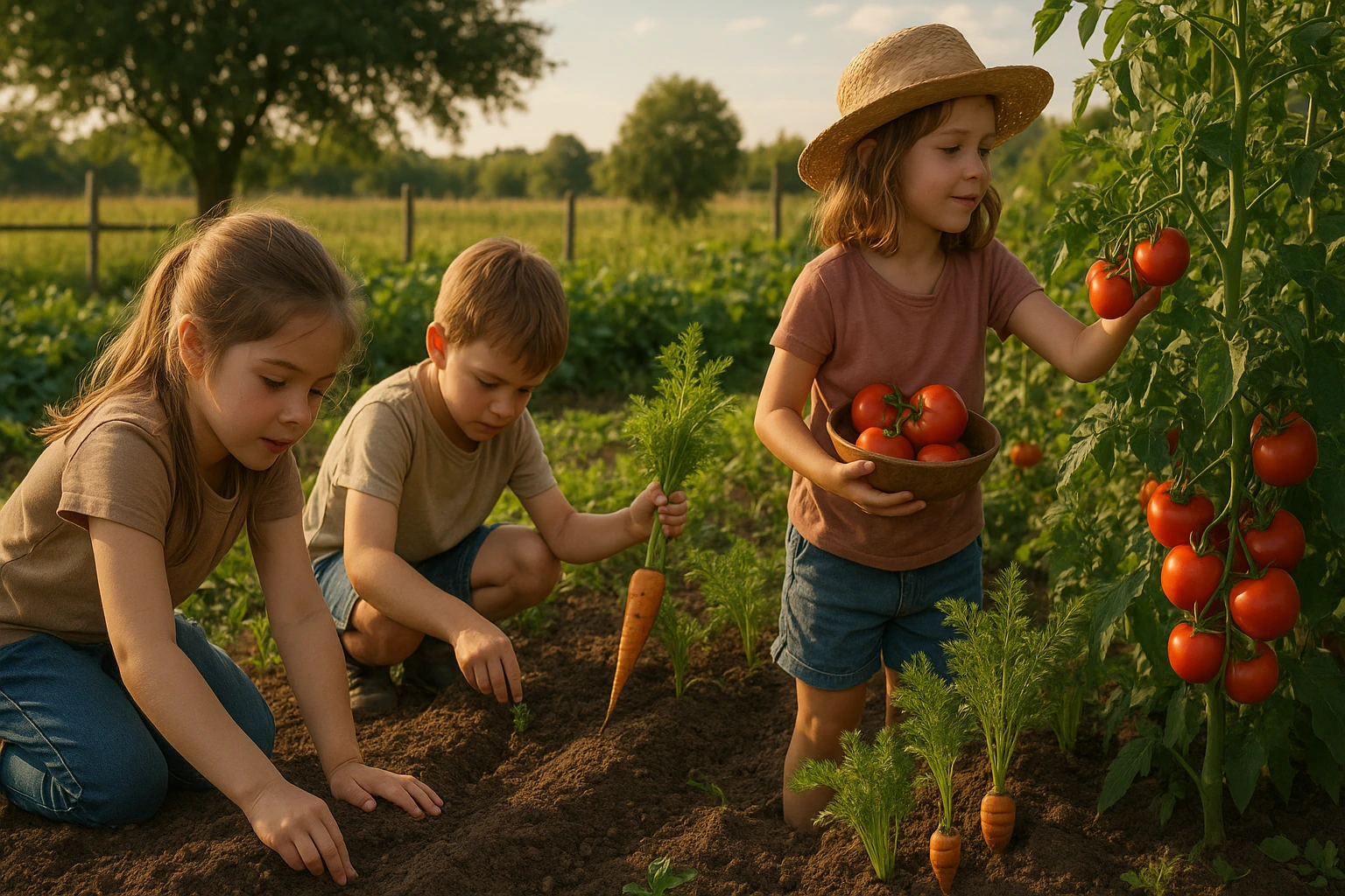 Kids' nutrition improves when children grow their own food.
